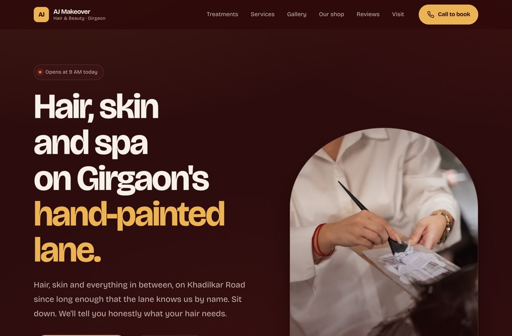 AJ Makeover website