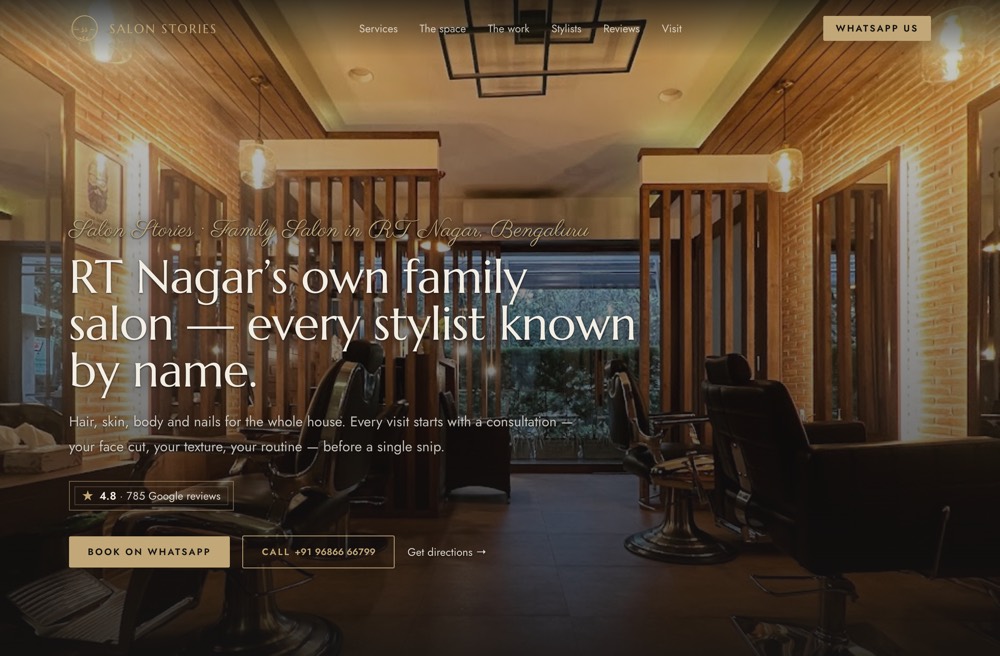 Salon Stories website