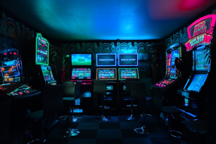Close-up of a racing game on screen
