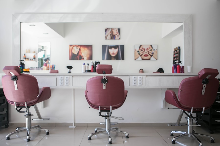 A stylist at work in the salon