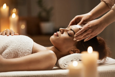 Head and scalp massage with nourishing oils