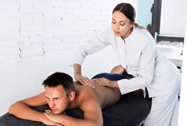 Swedish massage with long, smooth strokes
